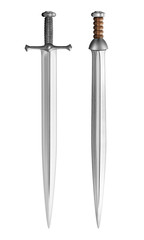 Medieval swords set isolated