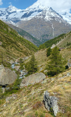 Panele Szklane Podświetlane  Letnie góry Alp