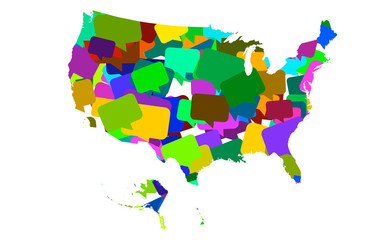USA map bubbles