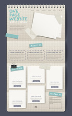 notebook style one page website design template