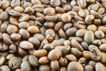 macro of coffee