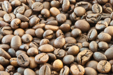 macro of coffee