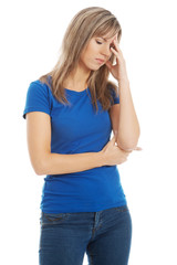 Woman with a headache