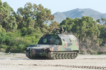 Amphibious Vehicle on Nato Military Training Exercises in Spain