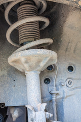 old shock absorber the car
