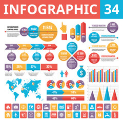 Infographic elements - set 34. Included 33 vector icons.