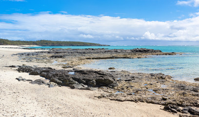 Fototapeta na wymiar plage d'anse Ally, côte est de l'île Rodrigues