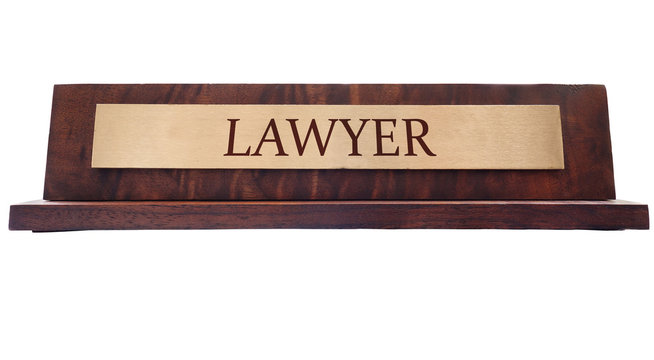 Lawyer name plate