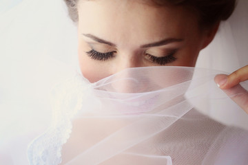 Portrait of a delicate bride