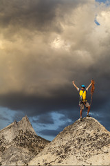 Climber on the edge.