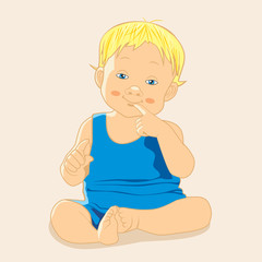 Kid. Vector illustration.
