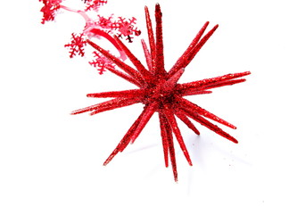 Christmas ornaments. Abstract holiday background.