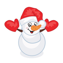 Snowman. Vector illustration.