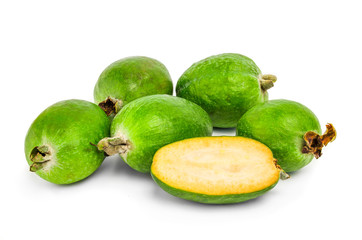 feijoa cut on white background