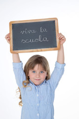 portrait of blond italian girl