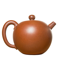 Sand-fired pot  Isolated on white