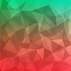 polygon geometric abstract background  red and green