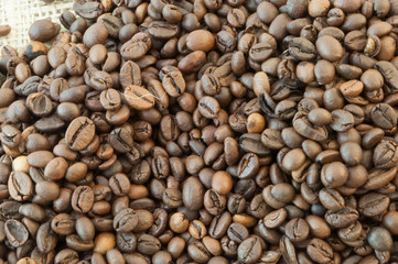 macro of coffee