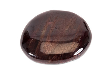 Precious gem on white background, hematite