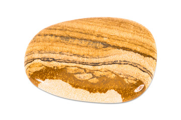 Precious gem on white background, jasper