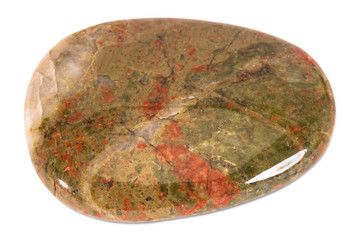 Precious gem on white background, thumb-stone