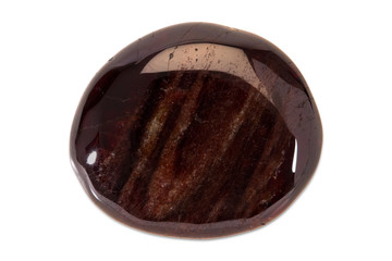Precious gem on white background, hematite