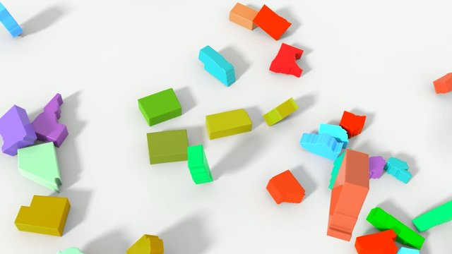 USA map colore movie