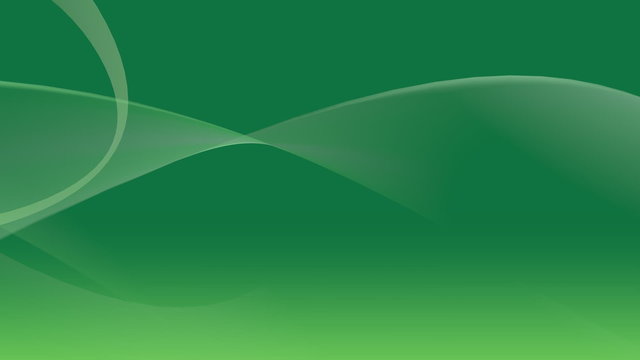 Green curves abstraction. Loop able. 3D rendered.