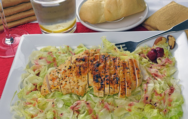 Grilled Chicken Breast Salad With Raspberry Vinaigrette