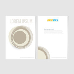 Fototapeta premium Flyer template back and front design.