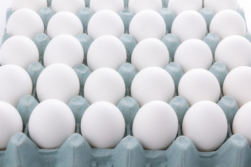 Egg packaging isolated on white background