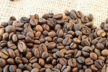 macro of coffee