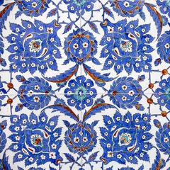 Tafelkleed Macroweergave van tegels in de Rustem Pasa-moskee, Istanbul © İhsan Gerçelman