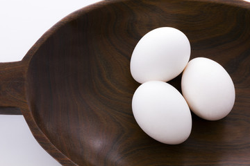 Eggs in a Basket Rustic Wood