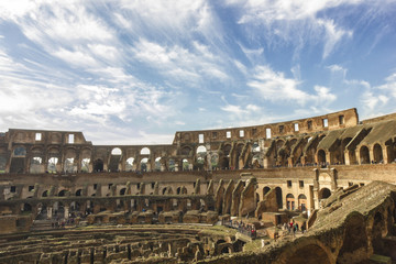 Historical ancient Colosseum in Rome, Italy