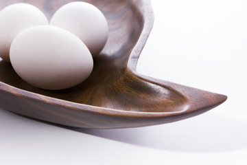 Eggs in a Basket Rustic Wood
