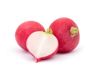 Small garden radish isolated on white background cutout