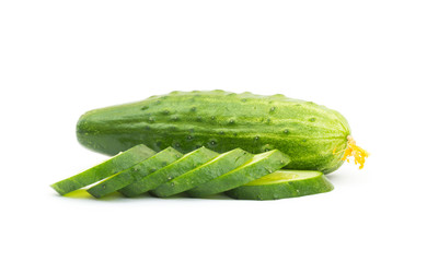 Cucumber isolated over white background