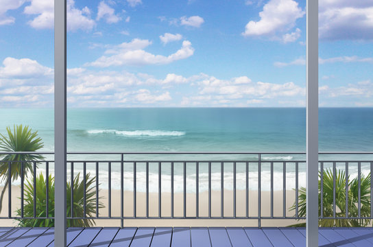 Balkon am Strand