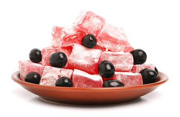 Turkish sweet delights with black caramels