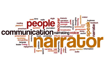 Narrator word cloud