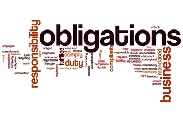 Obligations word cloud