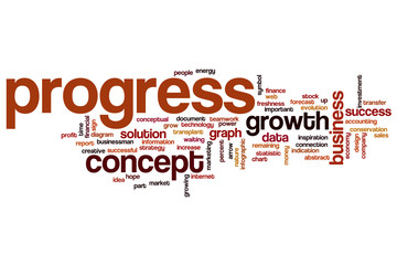 Progress word cloud