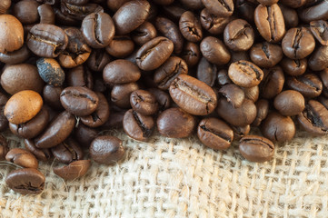 macro of coffee