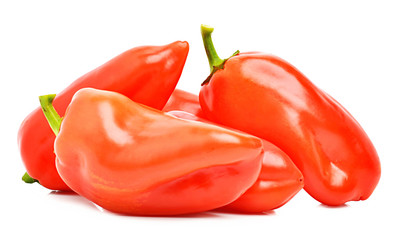 Fresh red bell peppers