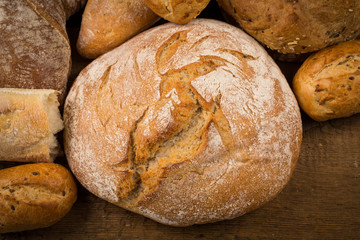 Close-up of traditional bread