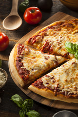 Homemade Hot Cheese Pizza