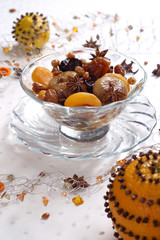 Christmas compote of dried fruits - obrazy, fototapety, plakaty