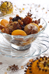 Christmas compote of dried fruits - obrazy, fototapety, plakaty