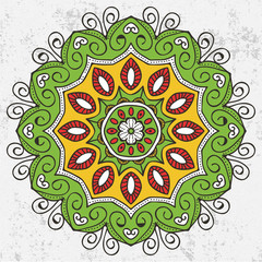 Mandala. Ethnic decorative elements.